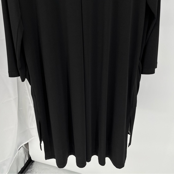 IC By Connie K Womens Jacket Cardigan Size XL Flowy Lagenlook Layered Knit Black - Picture 11 of 13